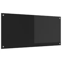 Virtuvės atbraila Juoda 110 x 50 cm grūdintas stiklas