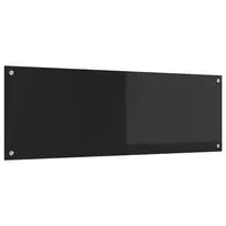 Virtuvės atbraila Juoda 120 x 40 cm grūdintas stiklas