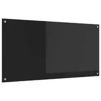 Virtuvės atbraila Juoda 120 x 60 cm grūdintas stiklas