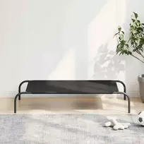 paaukštinta šunų lova juoda 110x65x20 cm Oksfordo audinys