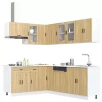 Virtuvinių spintelių komplektas, 11 dalių, Porto, ąžuolo