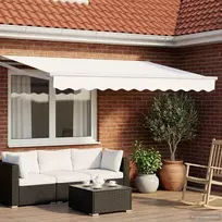 Pavėsinė Balta 3,5 x 2 m Poliesteris ir Metalas