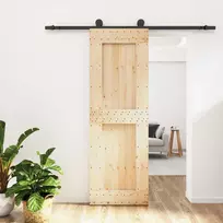 Slankios durys Natūrali ir juoda 70 x 210 cm