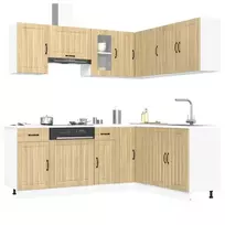 Virtuvinių spintelių komplektas, 11 dalių, Kalmar, ąžuolo