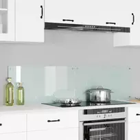 Virtuvės atbraila 2 pcs Balta 80 x 40 cm grūdintas stiklas