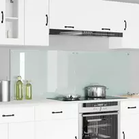 Virtuvės atbraila 2 pcs Balta 90 x 60 cm grūdintas stiklas
