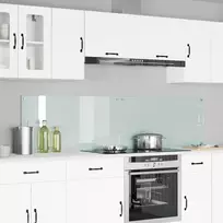 Virtuvės atbraila 2 pcs Balta 100 x 50 cm grūdintas stiklas