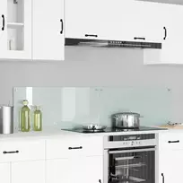 Virtuvės atbraila 2 pcs Balta 90 x 40 cm grūdintas stiklas