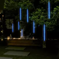 Girlianda meteorų lietus, 8vnt., 50cm, 288 mėlynos LED lemputės