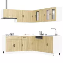 Virtuvinių spintelių komplektas, 11 dalių, Kalmar, ąžuolo