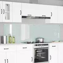 Virtuvės atbraila 2 pcs Balta 110 x 60 cm grūdintas stiklas