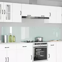Virtuvės atbraila 2 pcs Balta 120 x 50 cm grūdintas stiklas