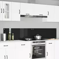 Virtuvės atbraila 2 pcs Juoda 110 x 40 cm grūdintas stiklas