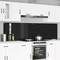 Virtuvės atbraila 2 pcs Juoda 110 x 60 cm grūdintas stiklas