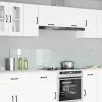 Virtuvės atbraila 2 pcs Balta 100 x 40 cm grūdintas stiklas