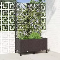 Sodo vazonas su treliu ir ratais Ruda 80 x 40 x 146 cm PP