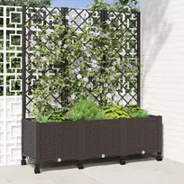 Sodo vazonas su treliu ir ratais Ruda 120 x 40 x 146 cm PP
