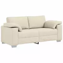 Dvitaškė sofa Smėlio 180 cm Lino mišinio audinys