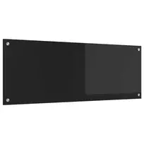 Virtuvės atbraila Juoda 110 x 40 cm grūdintas stiklas