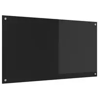 Virtuvės atbraila Juoda 110 x 60 cm grūdintas stiklas