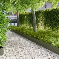 Vejo kraštas 20 pcs 103 x 25 cm metalas Alyvuogių žalia