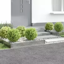 Vejo kraštas 4 pcs 100 x 60 x 20 cm Plienas Sidabrinė