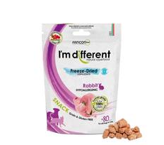 Liofilizuoti triušienos skanėstai šunims ir katėms "I'm Different"