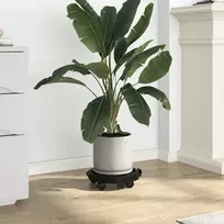 Augalų padėklai su ratukais, 5vnt., juodi, 30cm, 170kg