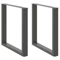 Valgomojo stalo kojos, 2 vnt., antracito spalvos, 80x(72-73) cm, plienas, U formos