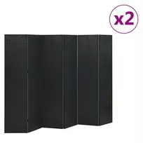 Kambario pertvaros, 6 dalių, 2vnt., juodos, 240x180cm, plienas