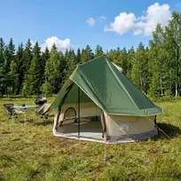 Tipi palapinė Žalia 250 x 250 cm Poliesteris ir plienas