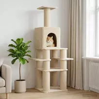 Kačių medis su sisaliniu šveitimu Kreminė 180 cm
