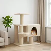 Kačių medis su sisaliniu šveitimu Kreminė 96 cm
