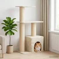 Kačių medis su sisaliniu šveitimu Kreminė 133 cm