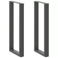Baro stalo kojos, U formos, 2 vnt., antracito spalvos, 50x(100-101) cm, plienas