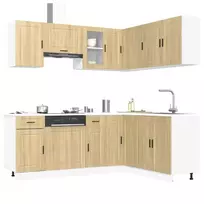 Virtuvinių spintelių komplektas, 11 dalių, Porto, ąžuolo