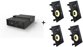 Kino domowe VivoLink Vivolink Audiopack Subwoofer + 4 x premium in-wall speakers Black Przewodowa 110 W | AUDIOPACK-IW4 | 5715328213487