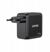UNITEK GAN CHARGER WITH DISPLAY, 140W, 3xUSB-C | P1132ABK01-EU | 4894160060501