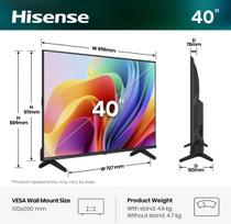 Hisense Germany GmbH 100,0cm/40" (1920x1080) Hisense 40A49S Smart TV FHD DLED 9,5ms 60Hz HDMI USB LAN HDR VESA WiFi Black | 40A49S | 6942351429380
