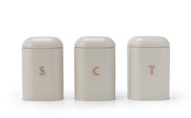 Salter BW13729OEU7 Pebble 3-Piece Canister Set Stone