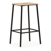 Juodos spalvos baro kėdžių komplektas 2 vnt. (sėdynės aukštis 65 cm) Abba – Marckeric