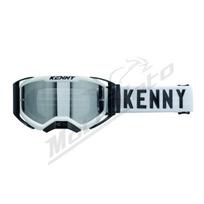Kenny racing krosiniai akiniai performance evo 2 balti  - skaidrūs lęšiai