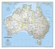National Geographic Australia Wall Map - Classic (30.25 X 27 In)