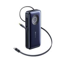 20000 Mah, 100 W Išorinis Akumuliatorius Su Suskleidžiamais Usb-c Kabeliais – Juodas