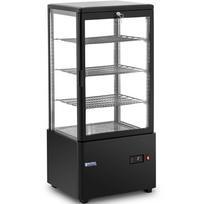 Stiklinė 4 Lygių šaldymo Vitrina 78 L - Juoda