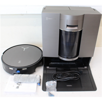 SALE OUT. Ecovacs DEEBOT X11 OMNICYCLONE EU Vacuum  and  mop, Wet and Dry,with new bagless All-in-One OmniCyclone station, Black (with brown shimmer | Ecovacs Robot Vacuum Cleaner with New Bagless All-in-One OmniCyclone Station | DEEBOT X11 OMNICYCLONE EU | Wet and Dry | 6400 mAh | 19500 Pa | Black | ITEM USED, DIRTY AND SCRATCHED. MISSING BRUSH