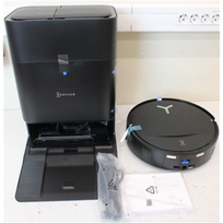 SALE OUT. Ecovacs DEEBOT T80S OMNI BLACK Vacuum cleaner, Robot, Wet and Dry, 24800Pa, TruEdge 3.0, AIVI 3D 3.0, 6400 mAh, Black + Auto-empty sta | Ecovacs Robotic Vacuum Cleaner | DEEBOT T80S OMNI BLACK | Wet and Dry | 6400 mAh | 24800 Pa | Black | ITEM USED, DIRTY AND SCRATCHED