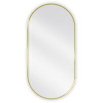 Mexen Loft ovalus vonios veidrodis 90 x 45 cm, auksinis rėmas - 9851-090-045-000-50