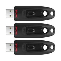3er Pack SanDisk Ultra Typ-A 32GB USB-Stick Ohne Schutzkappe, bis zu 100MB/s, USB 3.2 Gen 1x1 (5Gbit/s)