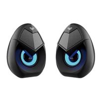 Kompiuterio kolonėlės Aula N-69 Stilīgas Kompaktas Datora / Poratīvā 2.0 10W Stereo Skaļruņi 3.5mm + USB RGB + Pults Melna